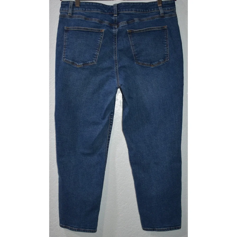 Talbots Everyday Relaxed Jean 14P Comfy Cotton Stretch 5-Pocket Soft Blue Denim